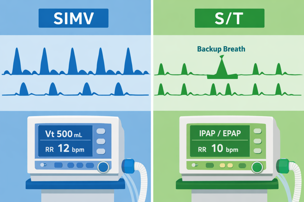 SIMV と S-T モード 違いに関する重要ポイント - 医療についての疑問を解説~広く浅く暮らすCE~